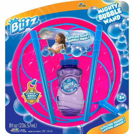 Blitz Bubbles Mighty Bubble Wand Plastic Multicolored 1 pc 26400